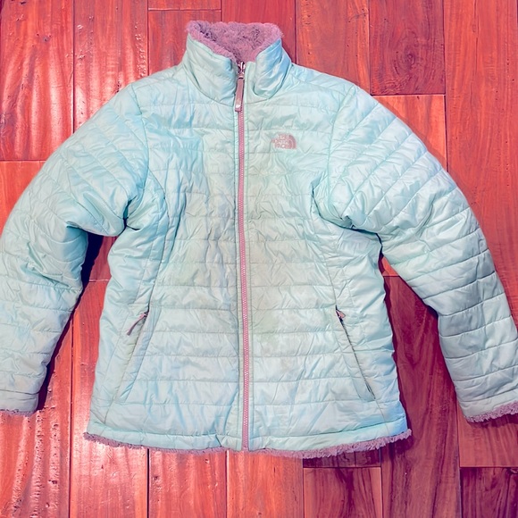 The North Face Girls reversible mossbud swirl insulated Jacket - Picture 1 of 5
